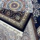 Turkish diamond wool carpet first class classic thick 38684A navy blue size 400*400