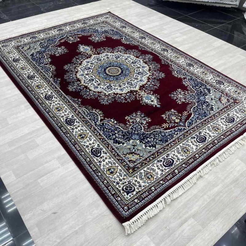 سجاد تركي الماس صوف درجه اولا كلاسيك سميك 38684A احمر مقاس 400*500