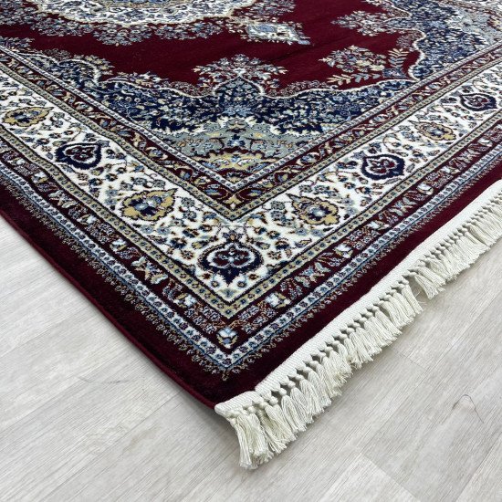 Turkish diamond carpet first class classic thick wool 38684A Red size 250*350