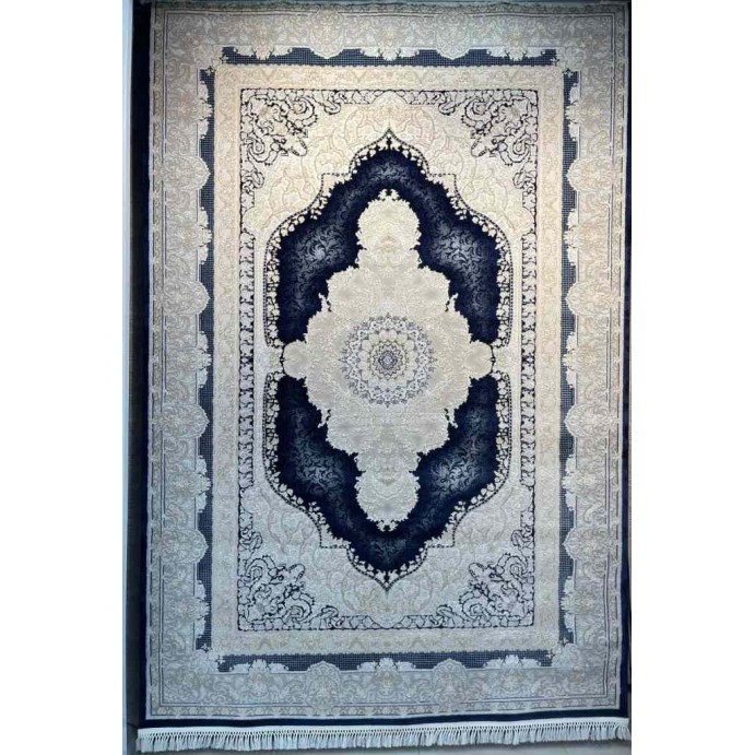 سجاد تركي اليمامة كلاسيك سميك ناعم 40378A كحلي مقاس 500*700