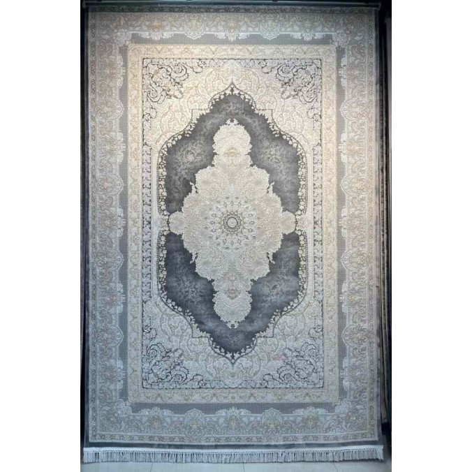 Al Yamama Classic Thick Soft Turkish Carpet 40378A gray Size 500*600
