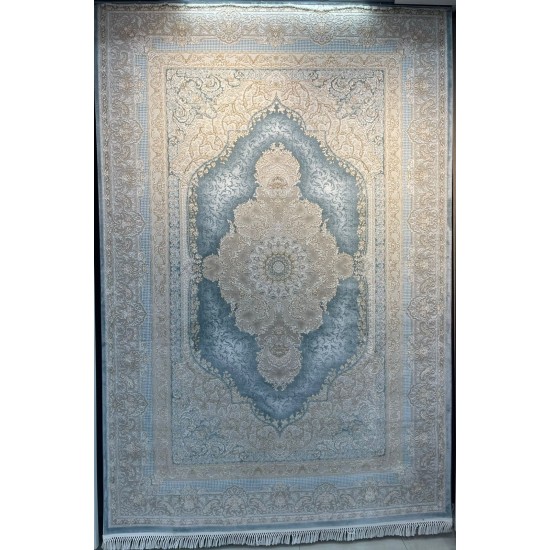 Al Yamama Classic Thick Soft Turkish Carpet 40378A Navy Size 100*400 Al Yamama Classic Thick Soft Turkish Carpet 40378A Navy Size 100*400