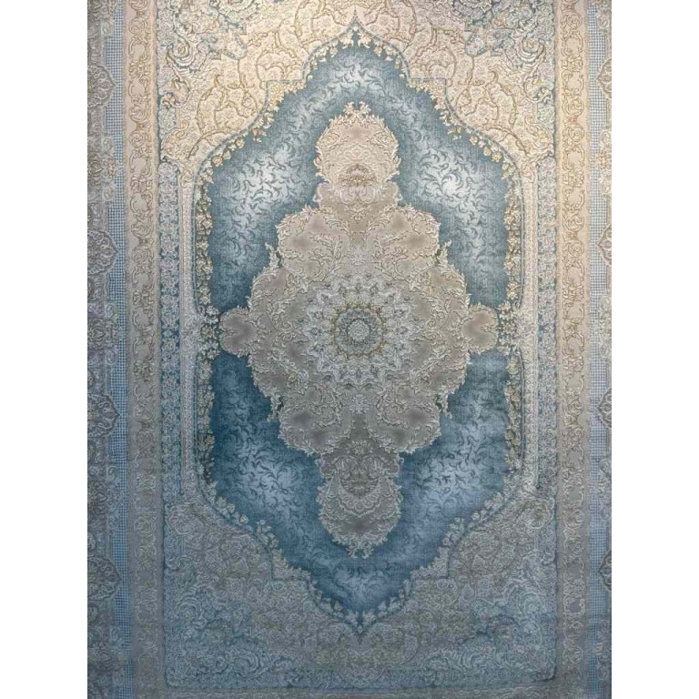 سجاد تركي اليمامة كلاسيك سميك ناعم 40378A سماوي مقاس 100*300