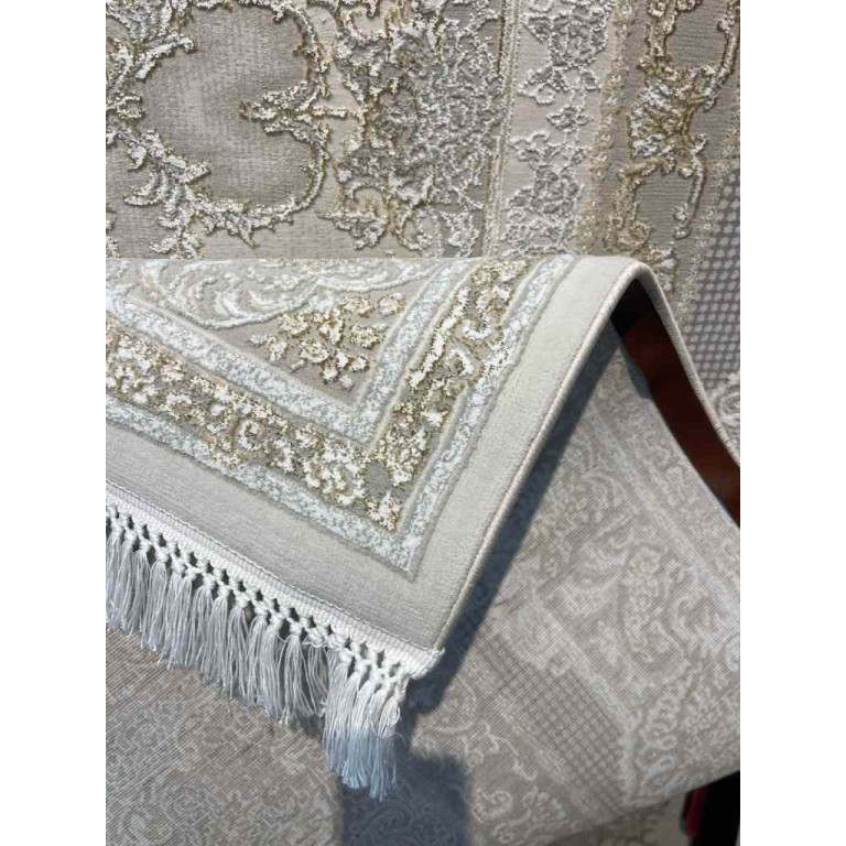سجاد تركي اليمامة كلاسيك سميك ناعم 40378A كريم مقاس 100*300