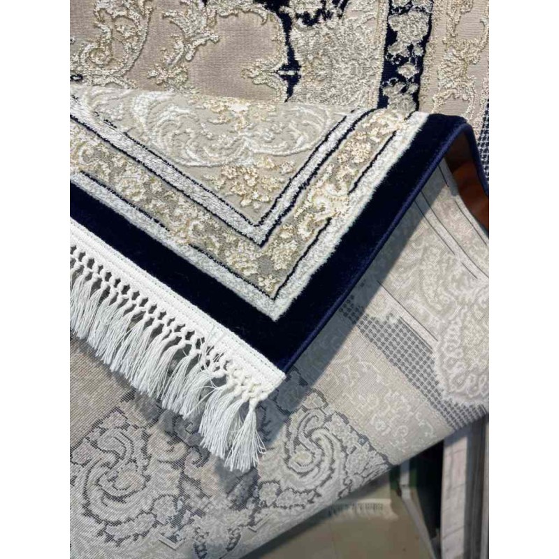 سجاد تركي اليمامة كلاسيك سميك ناعم 40378A كحلي مقاس 500*600