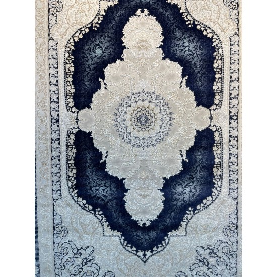Al Yamama Classic Thick Soft Turkish Carpet 40378A Navy Blue Size 500*700 Al Yamama Classic Thick Soft Turkish Carpet 40378A Navy Blue Size 500*700