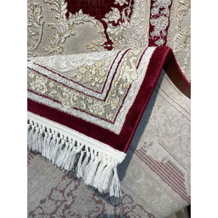 سجاد تركي اليمامة كلاسيك سميك ناعم 40378A احمر مقاس 100*300
