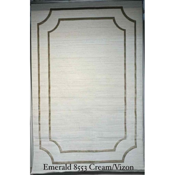 Turkish rug emerald frame 8553 cream vizon size 300*500
