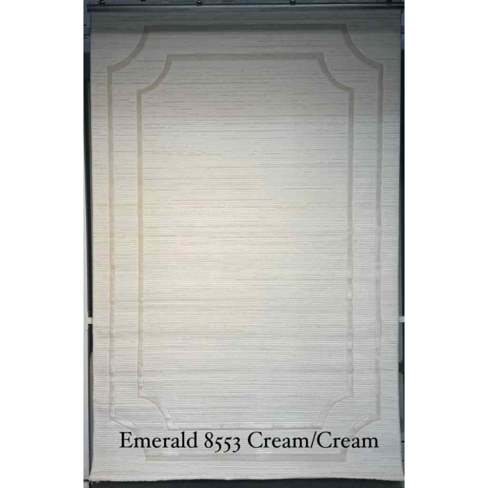 سجاد تركي اطار برواز الزمرد 8553 كريم كريم مقاس 80*150