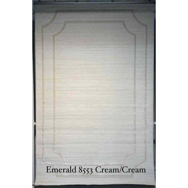 Turkish rug emerald frame 8553 cream cream size 300*500