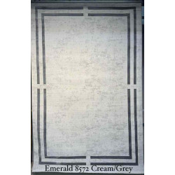 سجاد تركي اطار برواز الزمرد 8572 كريم رصاصي مقاس 400*500