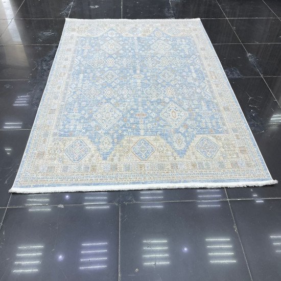 Bohemian Gallery Turkish Carpet F536CT11 Blue Cream Size 200*300