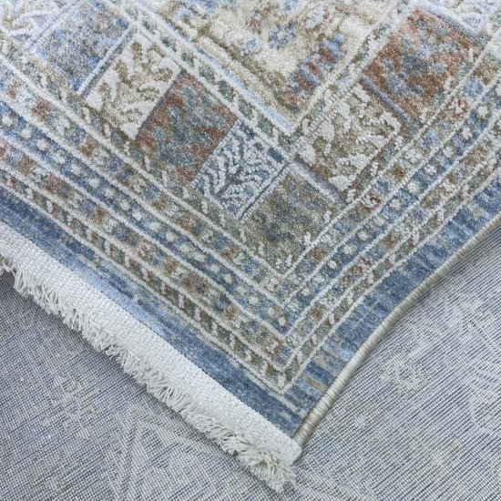 Bohemian Gallery Turkish Carpet F536CT11 Blue Cream Size 100*300