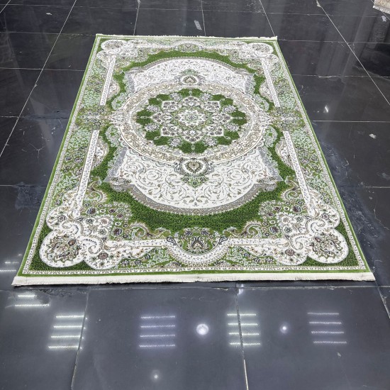 Classic soft Turkish carpet NC63B green size 100*300