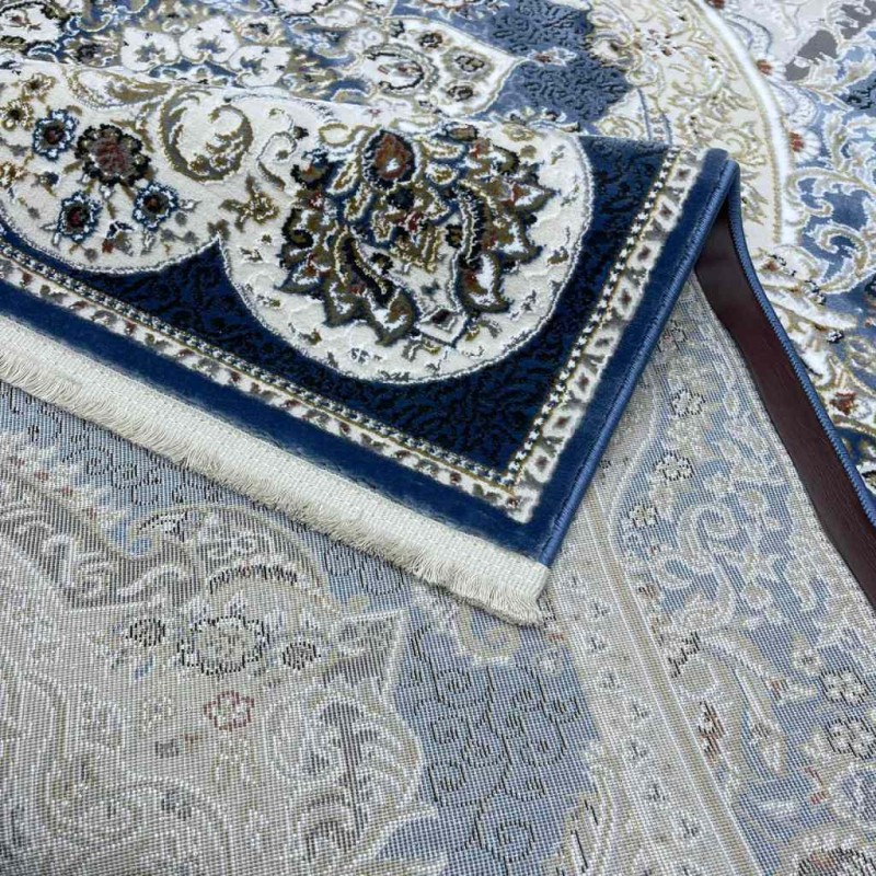 سجاد نجلة تركي كلاسيك ناعم NC63B سماوي مقاس 400*600