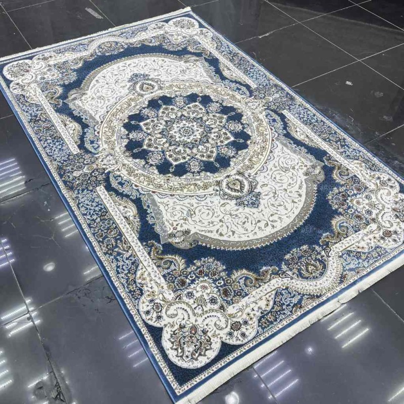 سجاد نجلة تركي كلاسيك ناعم NC63B سماوي مقاس 400*600