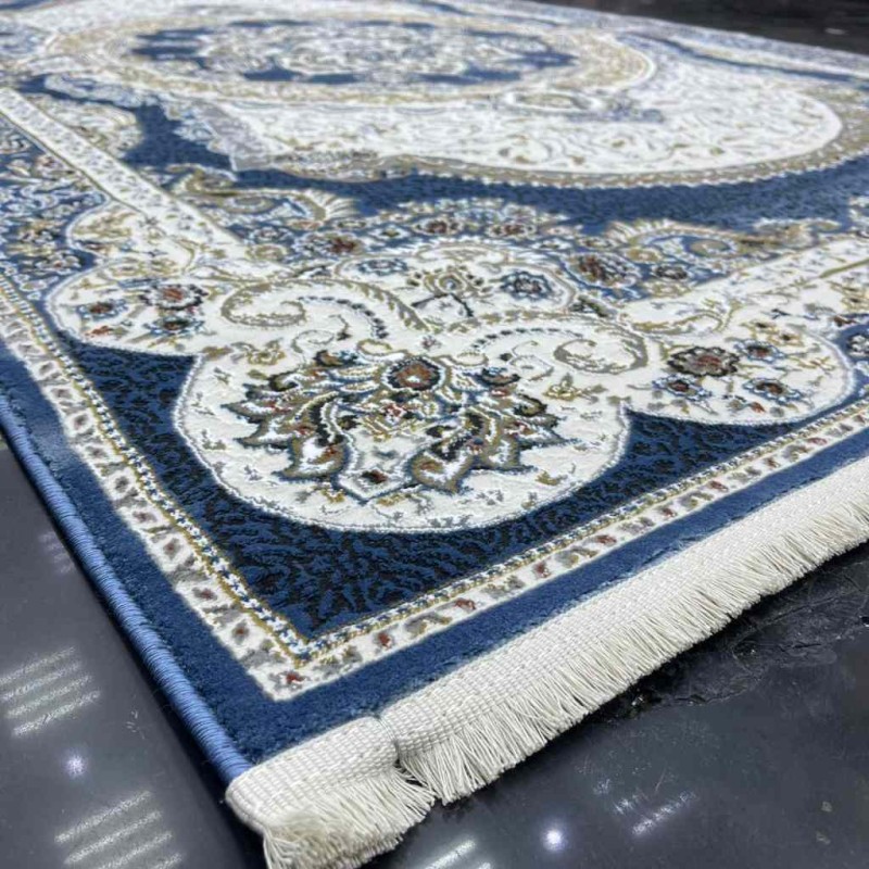 سجاد نجلة تركي كلاسيك ناعم NC63B سماوي مقاس 400*600