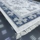 Turkish Burlap Rug Oakville OH363A Blue Cream Size 250*350