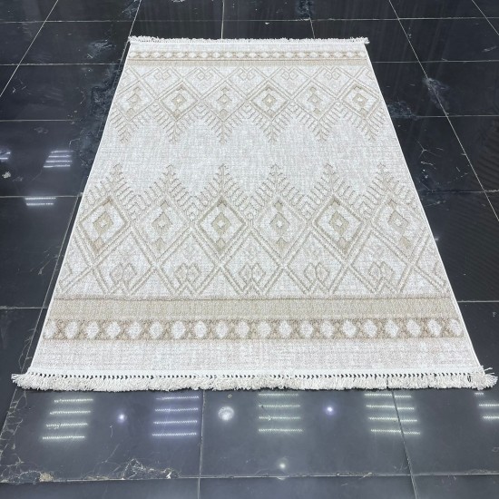 Turkish Burlap Rug Oakville OF989A Gold Cream Size 300*400