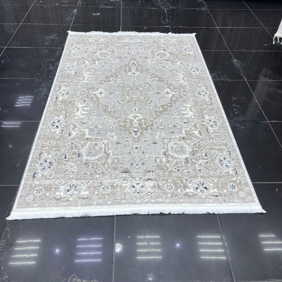 Turkish Oceanus Carpet 05961B Blue Beige Size 150*230