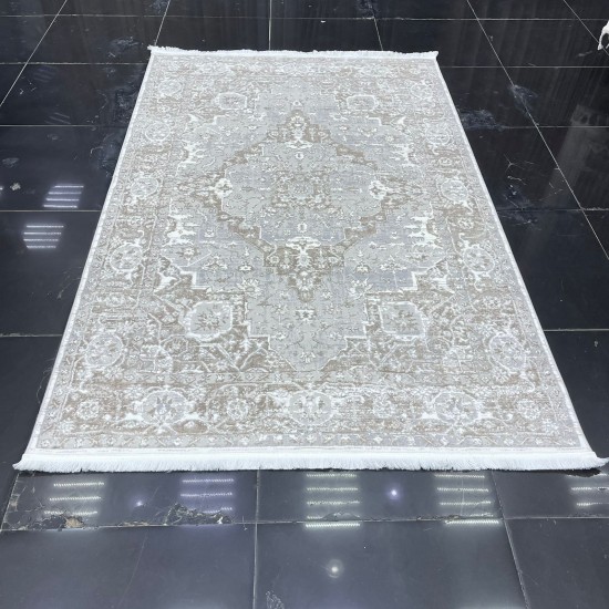 Turkish Oceanus Carpet 05961B Beige Size 80*150