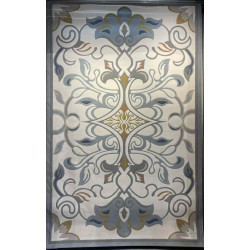 سجاد تركي بالاس S0190A ابيض سماوي مقاس 500*600