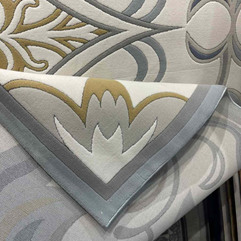 سجاد تركي بالاس S0190A ابيض سماوي مقاس 500*600