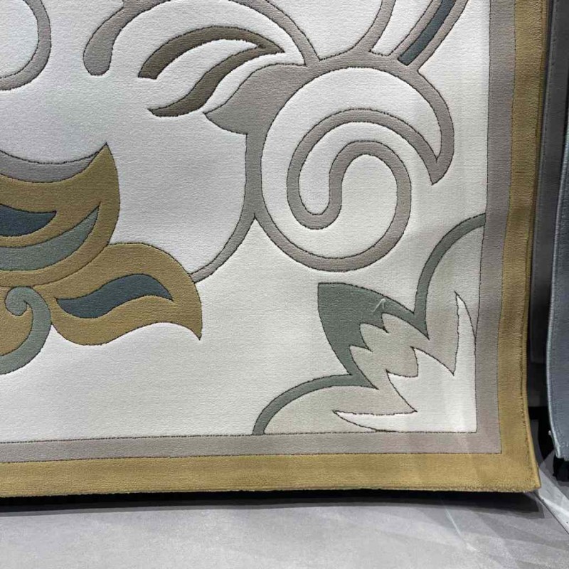 سجاد تركي بالاس S0190A  ابيض ذهبي مقاس  100*300
