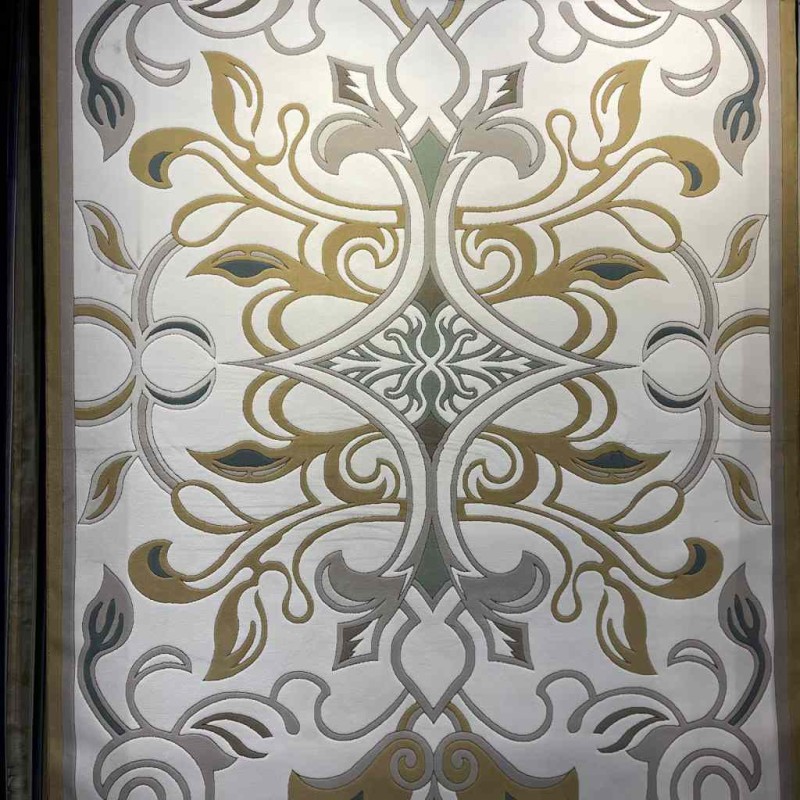 سجاد تركي بالاس S0190A  ابيض ذهبي مقاس  100*300