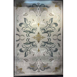 سجاد تركي بالاس S0190A  ابيض رصاصي مقاس 500*600