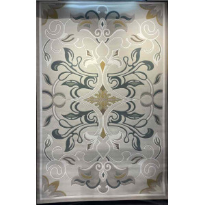 سجاد تركي بالاس S0190A  ابيض رصاصي مقاس 500*600