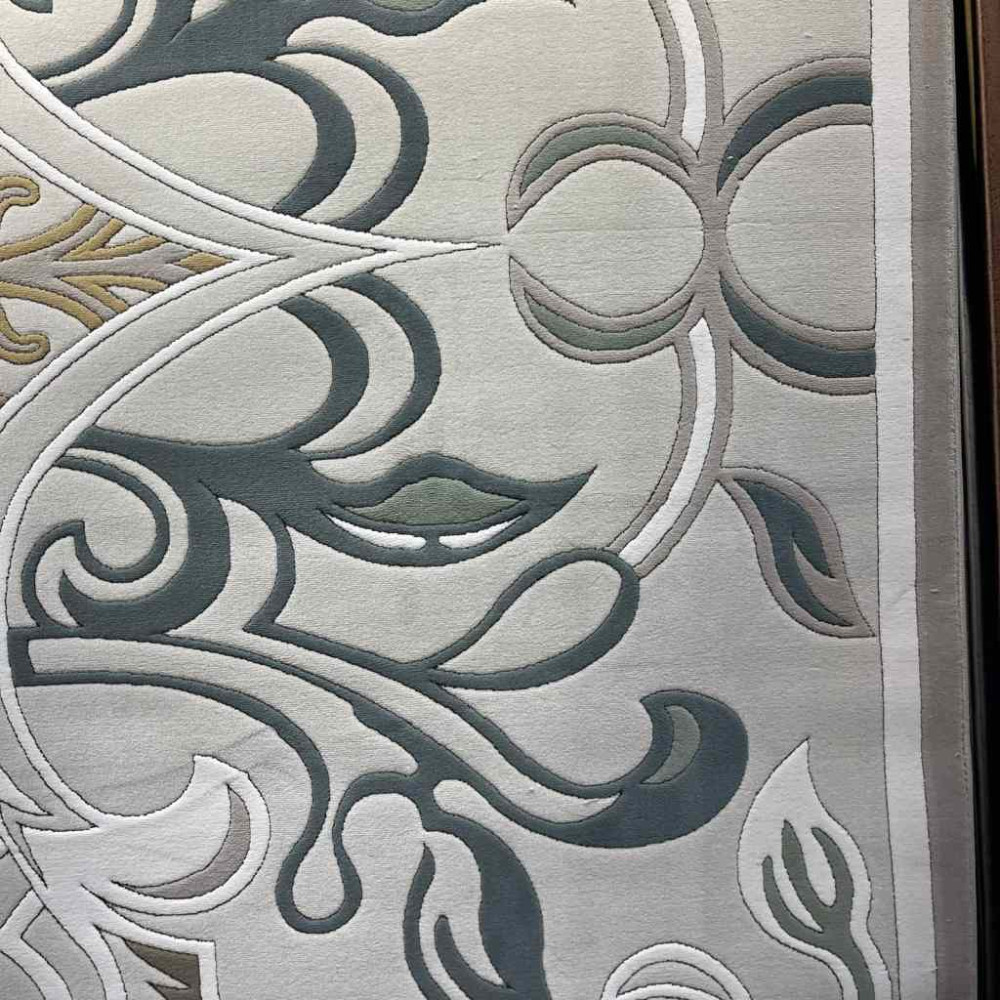 سجاد تركي بالاس S0190A  ابيض رصاصي مقاس 500*600