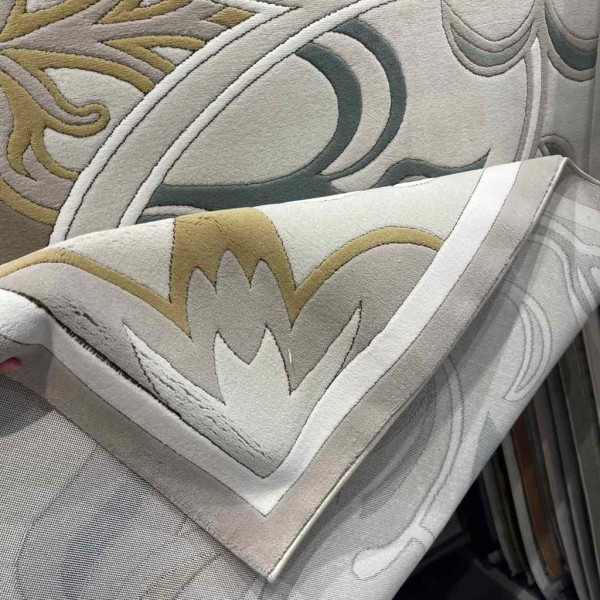 سجاد تركي بالاس S0190A  ابيض رصاصي مقاس 300*400