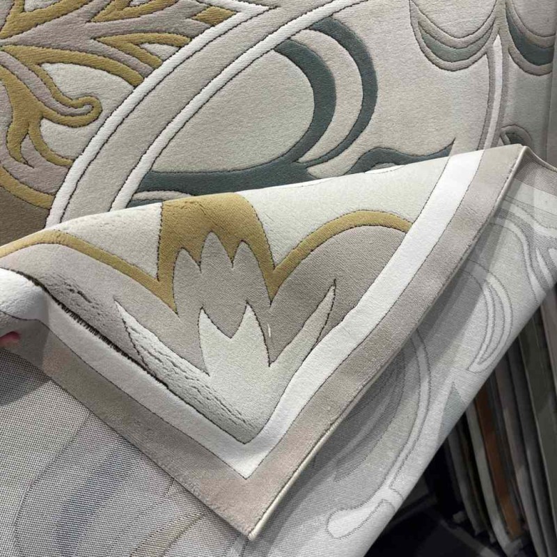 سجاد تركي بالاس S0190A  ابيض رصاصي مقاس 300*400