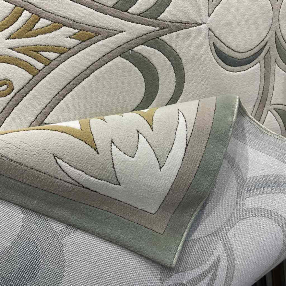 سجاد تركي بالاس S0190A ابيض اخضر مقاس 100*200 سجاد تركي بالاس S0190A ابيض اخضر مقاس 100*200