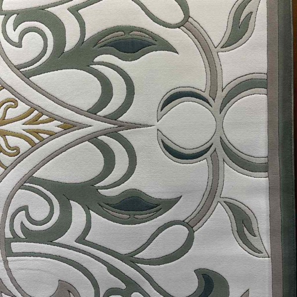 Turkish Palace Carpet S0190A Sky White green Size 400*500