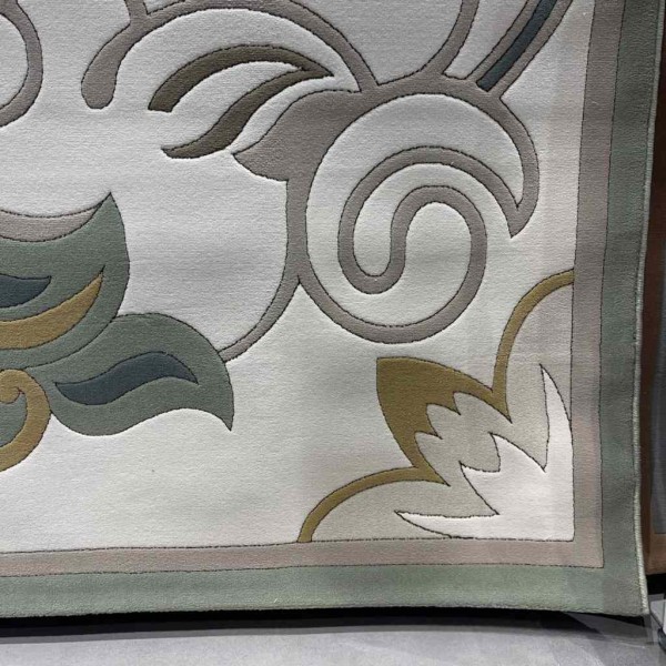 Turkish Palace Carpet S0190A Sky White green Size 400*500