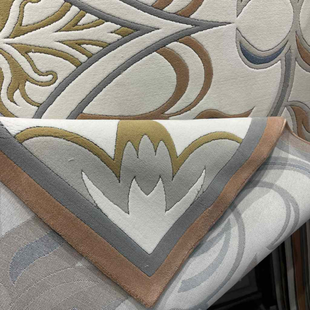 سجاد تركي بالاس S0190A  ابيض تيرا مقاس 500*600