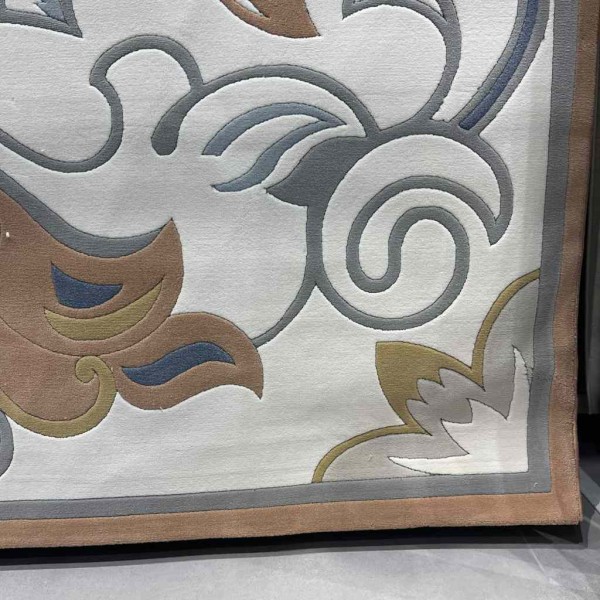 سجاد تركي بالاس S0190A  ابيض تيرا مقاس 400*400