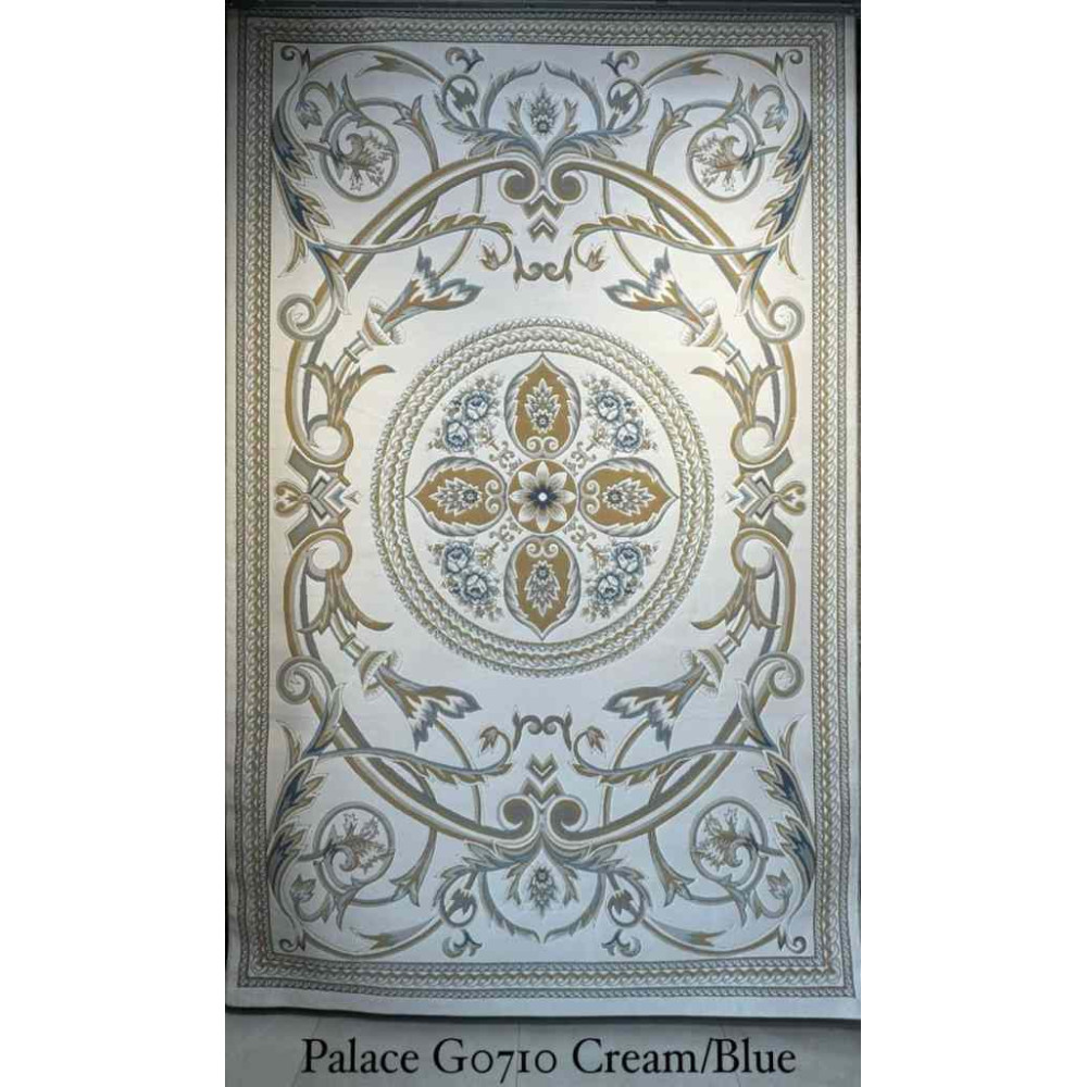 سجاد تركي بالاس G0710 كلاسيك نقش ملكي قصور سميك ناعم كريم سماوي مقاس 250*350 سجاد تركي بالاس G0710 كلاسيك نقش ملكي قصور سميك ناعم كريم سماوي مقاس 250*350