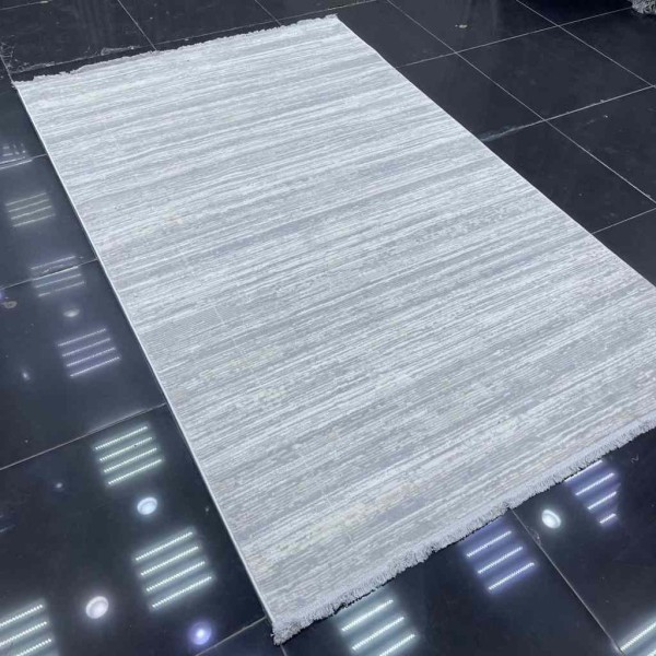سجاد بيرل تركي 26815A رصاصي ابيض مقاس 150*230