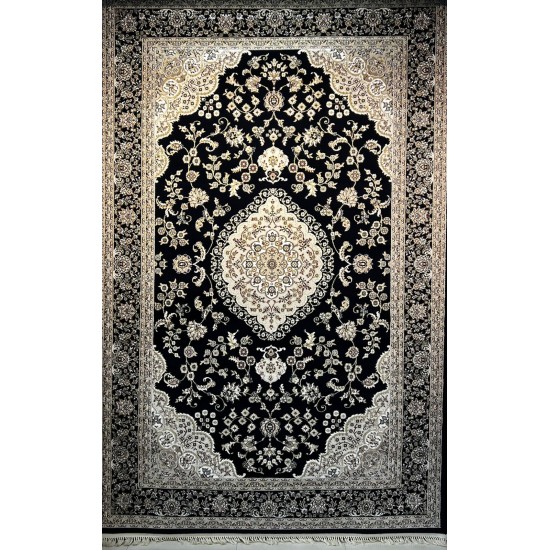 Safwan Classic Thick Soft Turkish Carpet 40571 navy Size 100*200 Safwan Classic Thick Soft Turkish Carpet 40571 navy Size 100*200