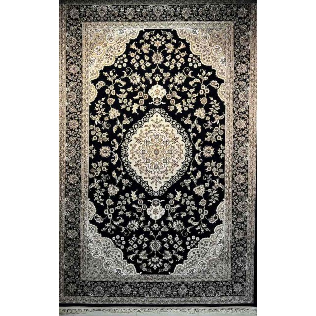 سجاد تركي صفوان كلاسيك سميك ناعم 40571 كحلي مقاس 200*300
