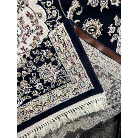 Safwan Classic Thick Soft Turkish Carpet 40571 navy Size 100*200 Safwan Classic Thick Soft Turkish Carpet 40571 navy Size 100*200