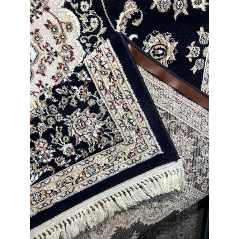 سجاد تركي صفوان كلاسيك سميك ناعم 40571 كحلي مقاس 200*300
