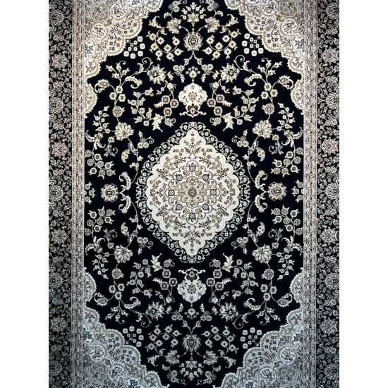 Safwan Classic Thick Soft Turkish Carpet 40571 navy Size 100*200 Safwan Classic Thick Soft Turkish Carpet 40571 navy Size 100*200