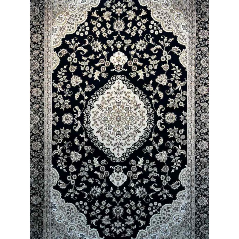 سجاد تركي صفوان كلاسيك سميك ناعم 40571 كحلي مقاس 100*200