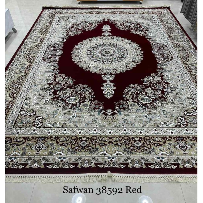 سجاد تركي صفوان كلاسيك سميك ناعم 38592 احمر مقاس 300*500