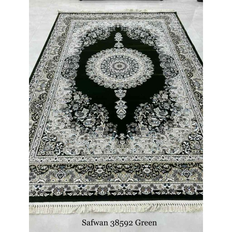 سجاد تركي صفوان كلاسيك سميك ناعم 38592 اخضر مقاس 300*400