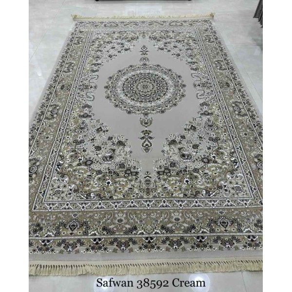 سجاد تركي صفوان كلاسيك سميك ناعم 38592 كريم مقاس 250*350